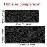 Large Non-Slip Line Pattern Gaming Mouse Mat
