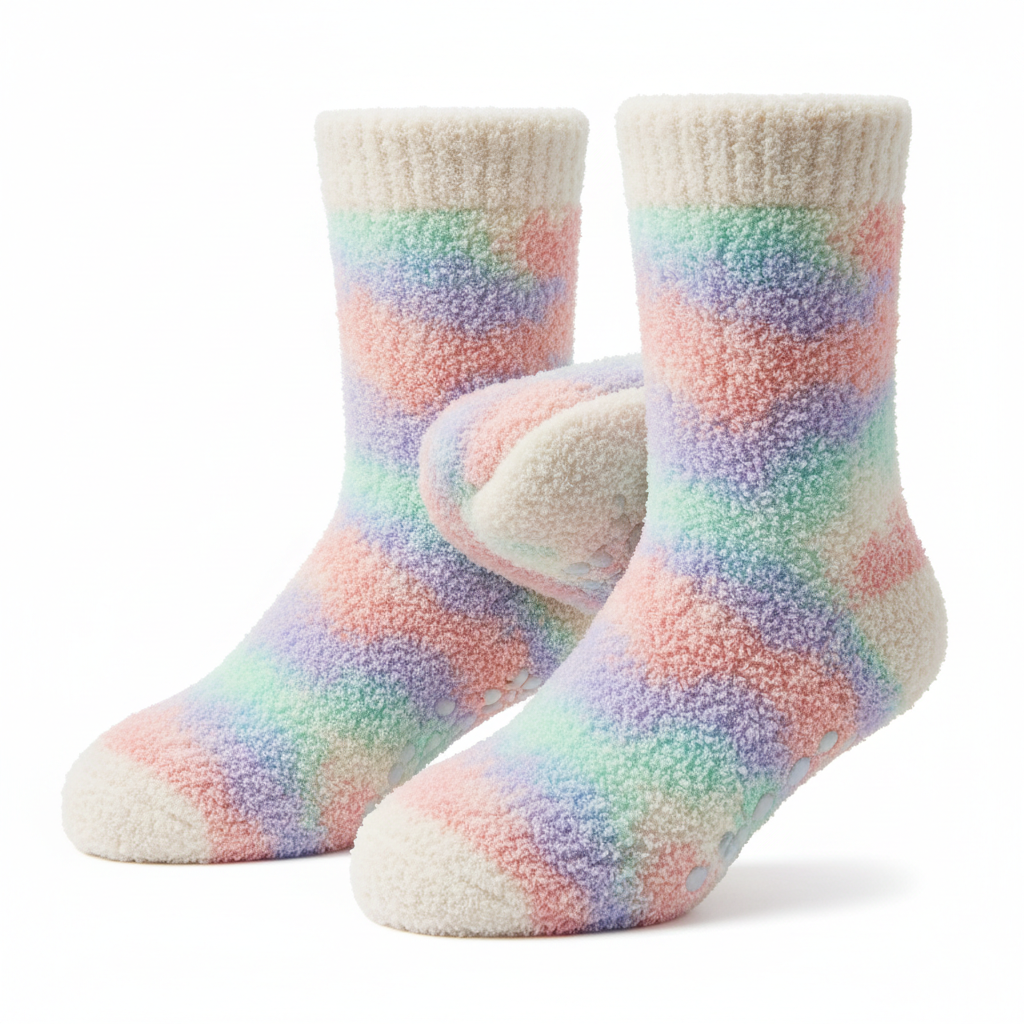 Women'S Fuzzy Slipper Socks - Warm, Fluffy, Cozy Crew Socks for Winter