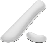 memory foam wrist rest pad | keyboard wrist support cushion | mouse wrist pad ergonomic | anti slip wrist support set | office keyboard wrist rest | gaming wrist support pad | computer desk wrist cushion | ivory white wrist rest set